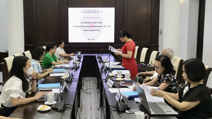 Nghiệm thu cấp Bộ đề tài KH&CN “Xác định hệ giá trị văn hoá cần hình thành ở học sinh phổ thông Việt Nam trong giai đoạn mới”